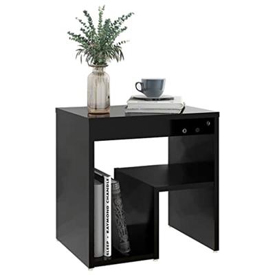 VidaXL Nachtkastjes 2 st 40x30x40 cm bewerkt hout zwart