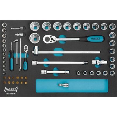 Hazet 163-118/57 Dopsleutelset Metrisch 1/4 (6,3 mm), 1/2 (12,5 mm) 57-delig Hazet 163-118/57 Dopsleutelset Metrisch 1/4 (6,3 mm), 1/2 (12,5 mm) 57-delig