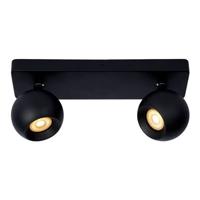 Lucide FAVORI - Plafondspot - 2xGU10 - Zwart - thumbnail