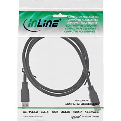 InLine 1.0m USB 3.0 USB-kabel 1 m 3.2 Gen 1 (3.1 Gen 1) USB A Zwart InLine 1.0m USB 3.0 USB-kabel 1 m 3.2 Gen 1 (3.1 Gen 1) USB A Zwart