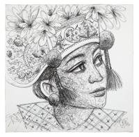 MUST Living Wandpaneel 'Balinese Girl Kadek' 100 x 100cm - thumbnail
