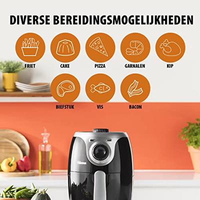 Tristar Airfryer 2 l 1000 W Zwart, Zilver Tristar Airfryer 2 l 1000 W Zwart, Zilver