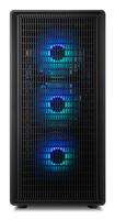 NOX Xtreme Products Hummer IOTA - Semi-Tower ATX | M-ATX | ITX bevat 4 x 120 mm ARGB-ventilatoren, voorkant van mesh, zijkant van gehard glas, USB 3.0, 330 mm GPU-ondersteuning, magneetfilter - thumbnail