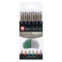 Sakura pigma micron 01 etui met 6 basic kleuren - thumbnail