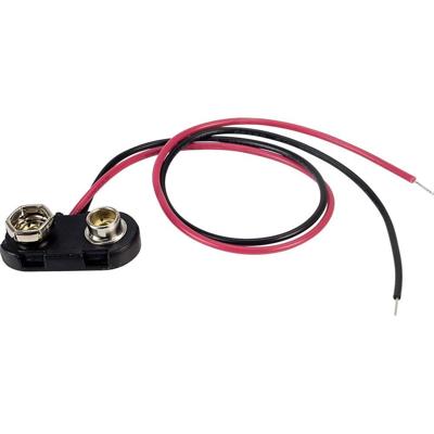 TRU COMPONENTS BS-ER-1-200 Batterijclip Aantal cellen: 1 9V (blok) Drukknopaansluiting (l x b x h) 24.5 x 11.8 x 7.3 mm