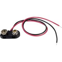 TRU COMPONENTS BS-ER-1-200 Batterijclip Aantal cellen: 1 9V (blok) Drukknopaansluiting (l x b x h) 24.5 x 11.8 x 7.3 mm - thumbnail