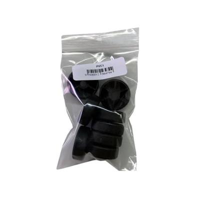 Glijder zwart rond Ø 3 cm en hoogte 1 cm van kunststof - 8 stuks