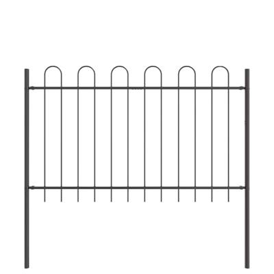 Tuinhek 2 pcs Grijs 3,4 x 0,8 m Poedercoating staal