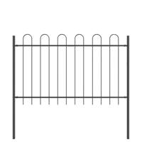 Tuinhek 2 pcs Grijs 3,4 x 0,8 m Poedercoating staal - thumbnail