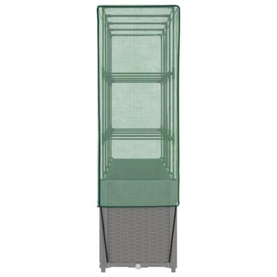 Plantenbak verhoogd met kashoes 160x40x153 cm rattanlook