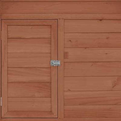 VidaXL Kippenhok 150x96x110 cm massief vurenhout mokkakleurig en wit VidaXL Kippenhok 150x96x110 cm massief vurenhout mokkakleurig en wit