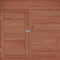 Kippenhok 152x96x110 cm massief vurenhout mokkakleurig en wit - thumbnail