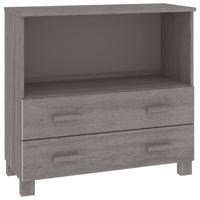 Dressoir HAMAR 85x35x80 cm massief grenenhout lichtgrijs - thumbnail