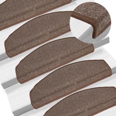 VidaXL Trapmatten 15 st 65x24x4 cm koffiebruin halfrond groot VidaXL Trapmatten 15 st 65x24x4 cm koffiebruin halfrond groot