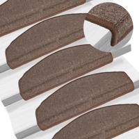VidaXL Trapmatten 15 st 65x24x4 cm koffiebruin halfrond groot - thumbnail