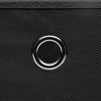 Opbergboxen met deksel 10 st 28x28x28 cm zwart - thumbnail