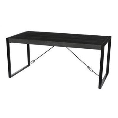 Livingfurn Eettafel 'Norris' Mangohout en staal, 180 x 90cm