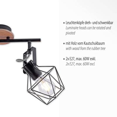 Just Light 2-lichts plafondlampJaro - 15672-78