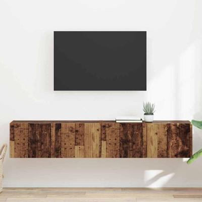 TV Wandkast 2 pcs Oud Hout 60 x 31 x 29.5 cm Bewerkt hout