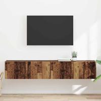 TV Wandkast 2 pcs Oud Hout 60 x 31 x 29.5 cm Bewerkt hout - thumbnail