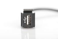 DIGITUS Keystone-koppeling USB 2.0 - Voor DN-93832 - Met 16 cm kabel - Zwart (RAL 9005) - thumbnail
