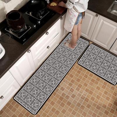 Geometrische Lattice tapijt keuken Bad Antiskid mat grootte: 50x80cm + 50x160cm (geometrisch grijs) Geometrische Lattice tapijt keuken Bad Antiskid mat grootte: 50x80cm + 50x160cm (geometrisch grijs)