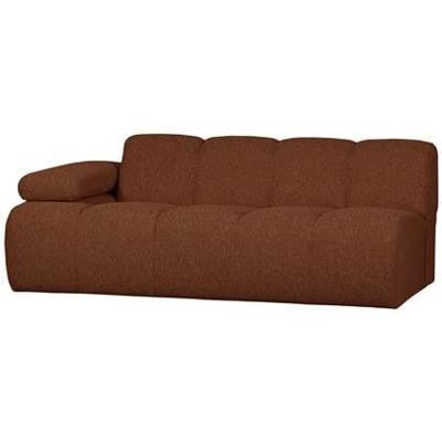 Woood Mojo 2-zits bank arm links bouclé Roestbruin Melange