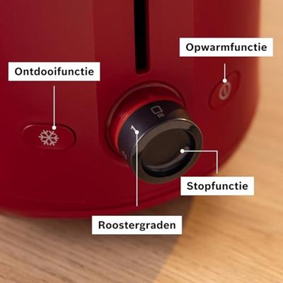 Bosch TAT2M124 Broodrooster Rood - thumbnail