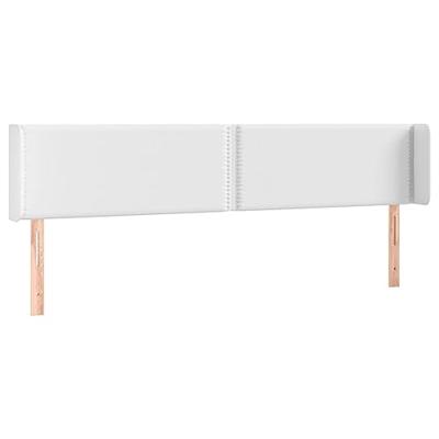 Hoofdbord LED 183x16x78/88 cm kunstleer wit