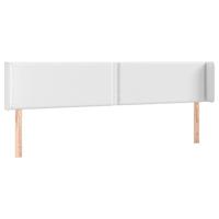 Hoofdbord LED 183x16x78/88 cm kunstleer wit - thumbnail