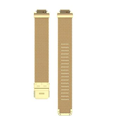 By Qubix - Compatible met Fitbit Inspire Milanese bandje met gesp - Maat: Large - Goud - Compatible fitbit bandje