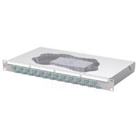 Metz Connect OpDAT fix2 Patchfeld splice 24xLC-D OM3 Patchpaneel 483 mm (19) 1 HE Lichtgrijs - thumbnail