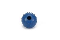 Rubber bal massief met bel hondenspeeltje blauw 5 cm - thumbnail