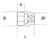 Beta Dopsleutels zeskant 910A 6 - 009100006 - thumbnail