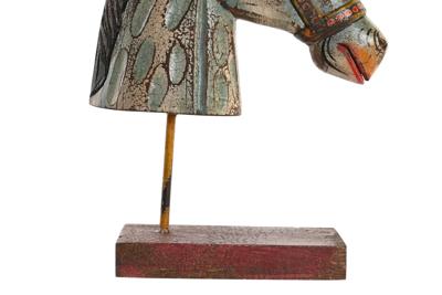 Decoratieve figuren DKD Home Decor Paard Ijzer Mangohout (24 x 12 x 35 cm)