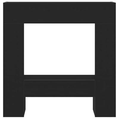 Haardombouw 81x18x82 cm spaanplaat zwart eikenkleurig