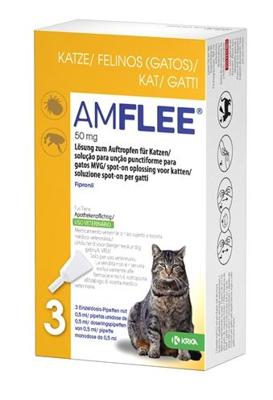 KRKA AMFLEE SPOT ON KAT 50 MG 3 PIP