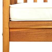 Tuinstoelen 2 st met kussens massief acaciahout - thumbnail