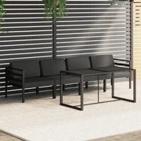 5-delige Loungeset met kussens aluminium antracietkleurig - thumbnail