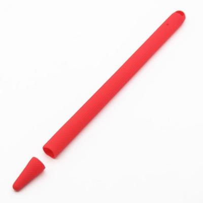 Stylus pen silica gel schokbestendige beschermhoes voor Apple pencil 2 (rood)
