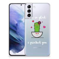 Samsung Galaxy S21 Plus Telefoonhoesje met Naam Cactus Glad - thumbnail