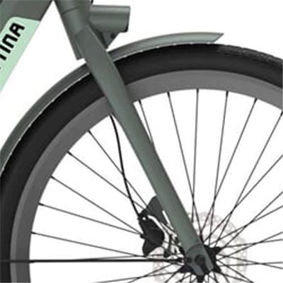 Cortina voorvork e-nite titanic green matt