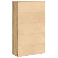 Boekenkast 60x24x101,5 cm bewerkt hout artisanaal eikenkleurig - thumbnail