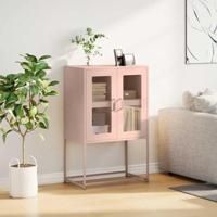 Hoge kast 68x39x107 cm staal roze - thumbnail