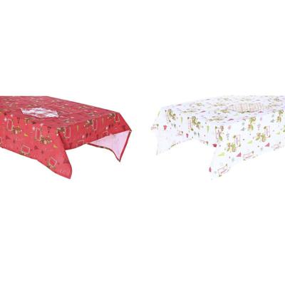 Tafellinnenset DKD Home Decor Wit Rood Groen Beige (5 Onderdelen) (2 Stuks)