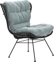 Libelle relax fauteuil loungestoel black rotan en mint grey Garden Impressions - Garden impressions - thumbnail