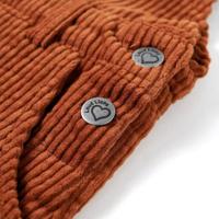 Kindertuinjurk 128 ribfluweel cognackleurig - thumbnail