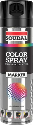 Soudal markeerspray - Zwart Soudal markeerspray - Zwart