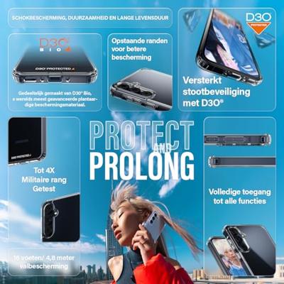 PanzerGlass 3-in-1 Ultra Wide Fit Bundle Glass + Case + Lens Set (hoesje + beschermglas) Samsung Galaxy A55 5G Stootbestendig