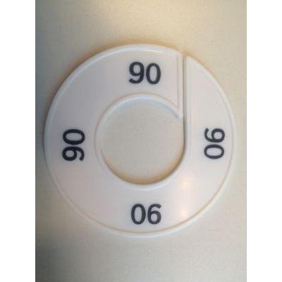 Maatring 9cm wit/zwart 90